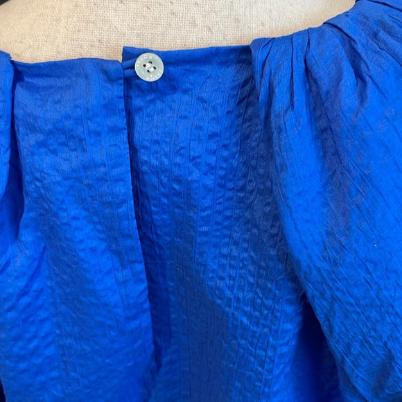 Frame Blue Gathered-Seam Top - Picture 16 of 16